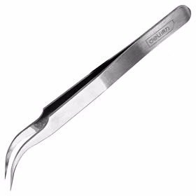 得力 镊子不锈钢弯头   120mm；DL396203