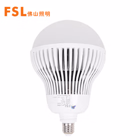 佛山照明（FSL）大功率灯泡商超照明工厂库房高亮LED节能灯100W白光E27螺口5700K白光风扇散热荣耀（量大定制）