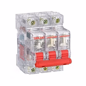 德力西电气 小型漏电保护器；DZ47TRLE 透明RCBO 6kA 3P C型 16A 15mA