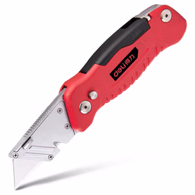 得力 SK2锌合金折叠割刀内置两刀片带批头   T型；DL030