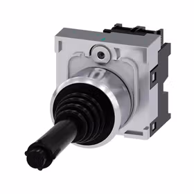 西门子 摇杆操作按钮,22mm,圆形,金属高光,黑色,2开关位置,垂直锁定,带机械联锁装置,在O位置处,带支架,1S,1S；3SU11507BB881NA0