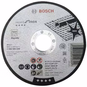 博世 不锈钢切割片125X1.0X22.23mm(进口不锈钢系列)；2608600549
