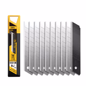 得力 18mm美工刀片18mm*8；DL-DP182