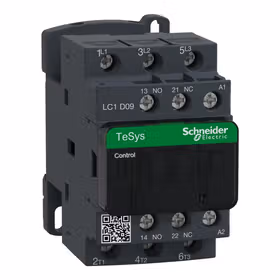 施耐德电气 进口TeSys D系列三极交流接触器,9A,24V,50/60Hz；LC1D09B7