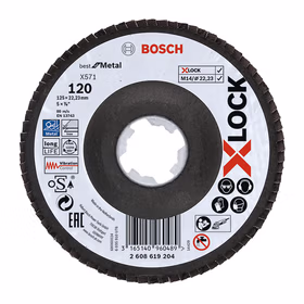 博世 X-LOCK 高端型金属打磨千页片125mm120目