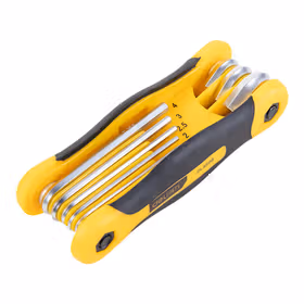 得力 折叠平头内六角组套包胶款   8件套；DL3598