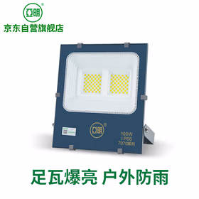 亚明 led投光灯户外射灯工地厂房车间庭院室外照明灯 IP66防水等级100W白光