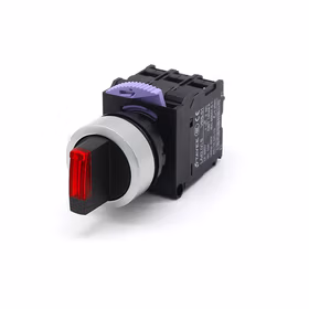 天逸电器（TAYEE）  LA42（V）系列带灯短柄旋钮；LA42(V)SXD29-11/AC/DC24V/R