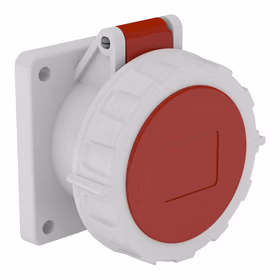 施耐德电气 380~415V 暗装直体工业插座 (16A 6h IP67 5P 红)