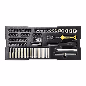 史丹利 60件6.3mm(1/4")公制托盘综合套筒组套；STMT74175-8