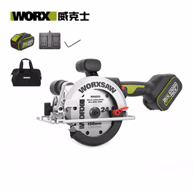 威克士150mm20V无刷电圆锯WU535X.3(8.0双电)充电切割机木工锂电手电锯