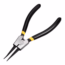 得力 日式外直卡簧钳铬钒钢   7寸；DL0342