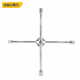 得力 十字轮胎扳手   18寸-17X19X21X23MM；DL4418