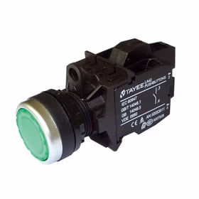 上海天逸电器 圆形平头按钮,绿色,带灯；LA42PD-10/DC24V/G