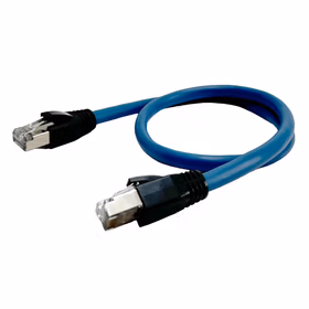 惠象 CAT6A S/FTP 超六类双屏蔽万兆工业网线  蓝色 1米