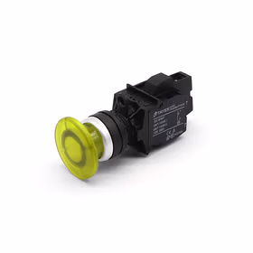 上海天逸电器 圆形蘑菇头按钮,黄色,带灯；LA42MSD-22/AC220V/Y