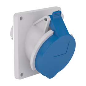 施耐德电气 200~250V 暗装斜体工业插座 (32A 6h IP44 3P 蓝)