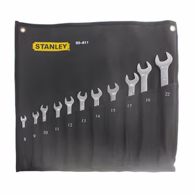 史丹利 11件公制精抛光梅花开口两用扳手组套；93-611