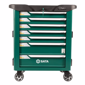 世达 新款七抽屉带轮工具车29寸(805x490x1000MM)；95207