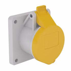 施耐德电气 100~130V 暗装直体工业插座 (16A 4h IP44 3P 黄)