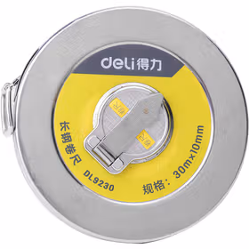 得力 长钢卷铁盒   30mx10mm；DL9230