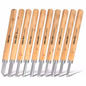 得力 木柄雕刻刀   10件套；DL359010