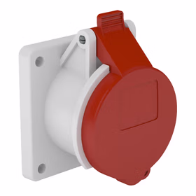 施耐德电气 380~415V 暗装直体工业插座 (32A 6h IP44 5P 红)