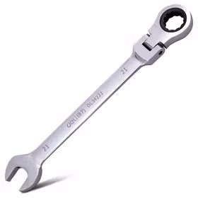 得力 镜面活头两用棘轮快扳   21mm；DL34221