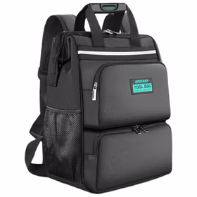 绿林（GREENER）多功能双肩工具包耐用背包帆布加厚五金收纳便携安装电工专用