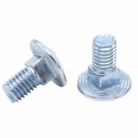 惠象 8.8级 大半圆头方颈螺栓 GB /T 14 全螺纹 蓝白锌 1个 M12-1.75*35