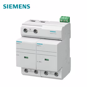 西门子 电涌保护器型号1要求等级B,UC350V保护组件可插拔2极,1+1电路用于TN-S和TT系统带远程显示；5SD74 T1 350V 100KA 1+1