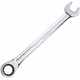 得力 镜面两用棘轮快扳   32mm；DL34132