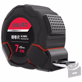 得力 钢卷尺自锁尼龙覆膜Ⅰ级   7.5mx25mm；DL3802