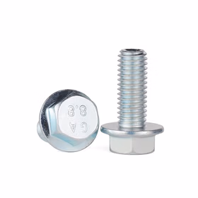 惠象 4.8级 加大系列六角头法兰面螺栓（对边10） GB /T 5789 半螺纹 白锌 1个 M6-1*50