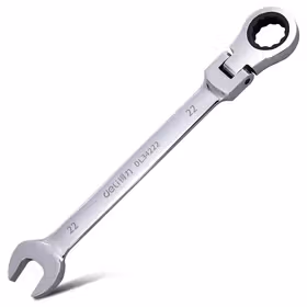 得力 镜面活头两用棘轮快扳   22mm；DL34222