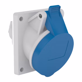 施耐德电气 200~250V 暗装斜体工业插座 (16A 6h IP44 3P 蓝)