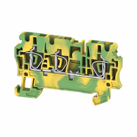 魏德米勒 接地型接线端子,弹片联接,2.5mm,300A(2.5mm),绿/黄；ZPE 2.5/3AN