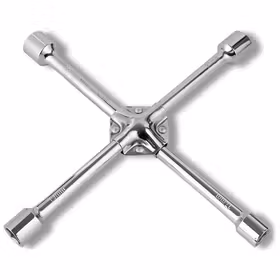 得力 十字轮胎扳手   14寸-17x19x21x23mm；DL4414