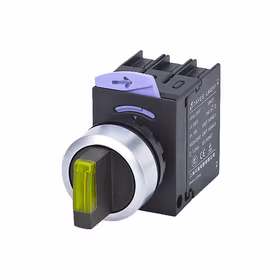 上海天逸电器 圆形三位置旋钮,黄色,带灯；LA42(V)XD3-11/AC220V/Y