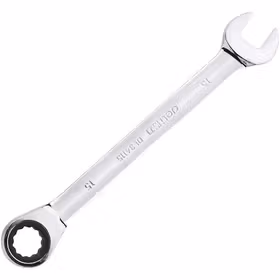 得力 镜面两用棘轮快扳   15mm；DL34115