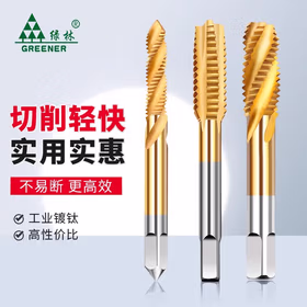 绿林机用丝锥丝攻不锈钢专用攻牙钻头螺旋螺旋M5、先端M6