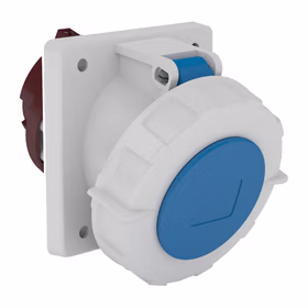 施耐德电气 200~250V 暗装斜体工业插座 (63A 6h IP67 3P 蓝)