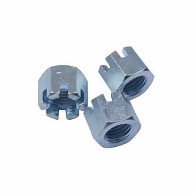 惠象 8级 1型六角开槽螺母（淬火） DIN935A 蓝白锌 1个 M10-1.5