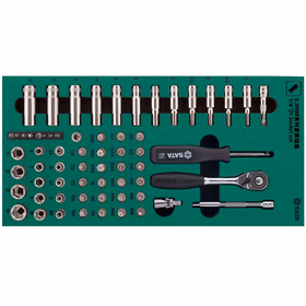 世达 工具托组套-63件6.3MM系列套筒；09901