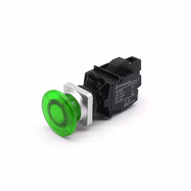 上海天逸电器 方形蘑菇头按钮,绿色,带灯；LA42MSDF-11/AC110V/G