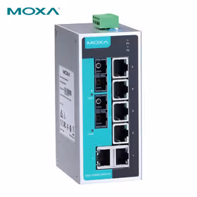 Moxa 8口非网管百兆工业以太网交换机含两个单模光口；EDS-208A-SS-SC