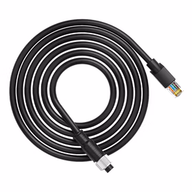 亨通贝尔 M12转RJ45网线 工业相机编码线缆 高柔电缆 4芯A型公头 3米 抗干扰 耐弯折 PVC材质 HTBE-9001-3