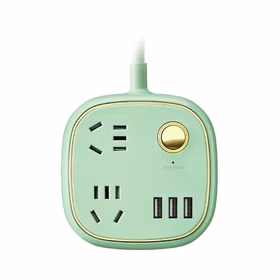 公牛 复古插座 10A 250V；GN-R602U，青瓷绿，1.5米