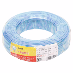 起帆 RV单芯软电线；RV-450/750V-1X4 浅蓝色； 100米/卷；