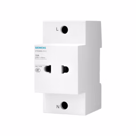 西门子 ET-5SY国产 模块化插座输出端口,2P,250V,10A,2.5MW,遵照英国标准,用于安装在配电板里；5TE68060CC